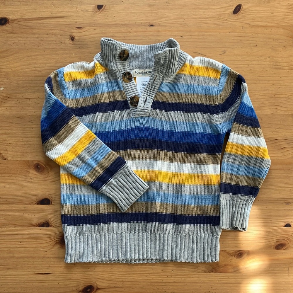 Striped Button Sweater